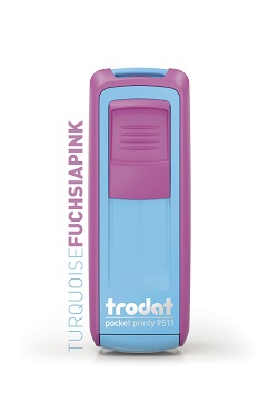 Trodat Pocket Printy 9511 (38*14 мм) Фуксия/бирюзовый